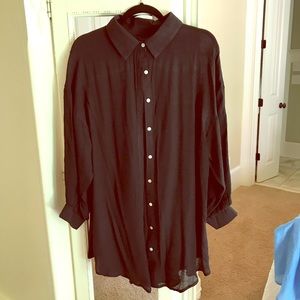 Black Coverup tunic Blouse